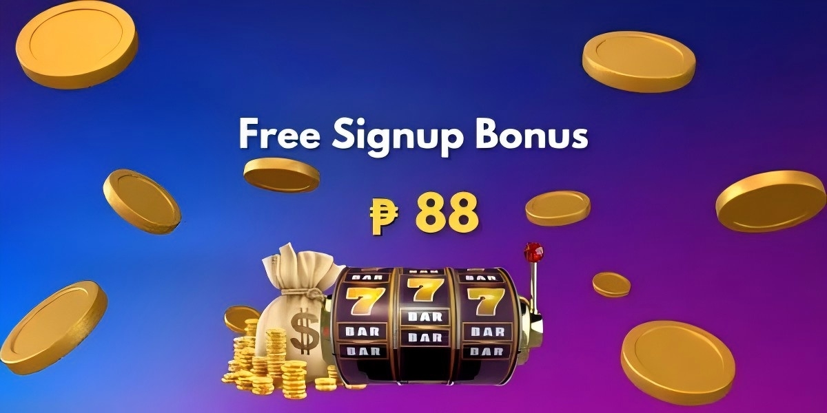Promotion banner with golden coins and welcome bonus headline